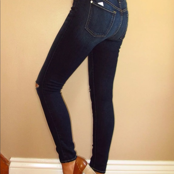 Last 👆7 For All Mankind Skinny Distressed Jeans - Picture 7 of 9